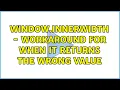 window innerWidth - workaround for when it returns the wrong value