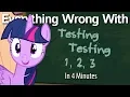 Parody Everything Wrong With Testing Testing 1 2 3 in 4 Minutes