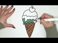 Color With Me Ice Cream Cone Coloring Page Calm Coloring for Kids