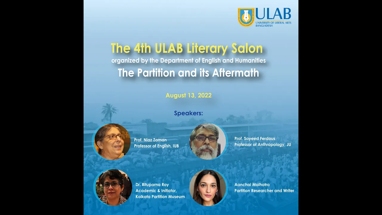ULAB Literary Salon IV: The Partition and its Aftermath