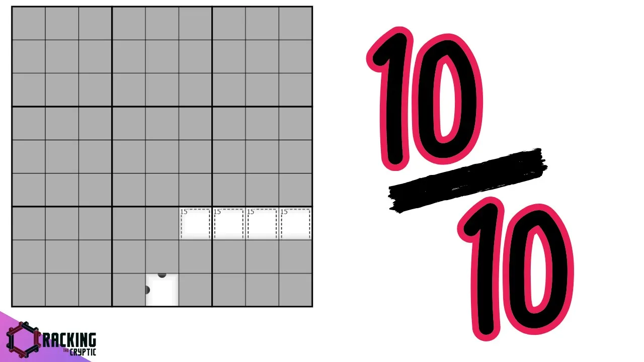 A 10/10 Fog Sudoku:  Fifteen Cages by James Sinclair