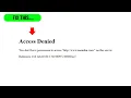 How to Fix Access Denied You Don t Have Permission to Access