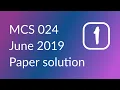 java program serialization java is secure MCA MCS 024 Jun 19 paper solution PART 1
