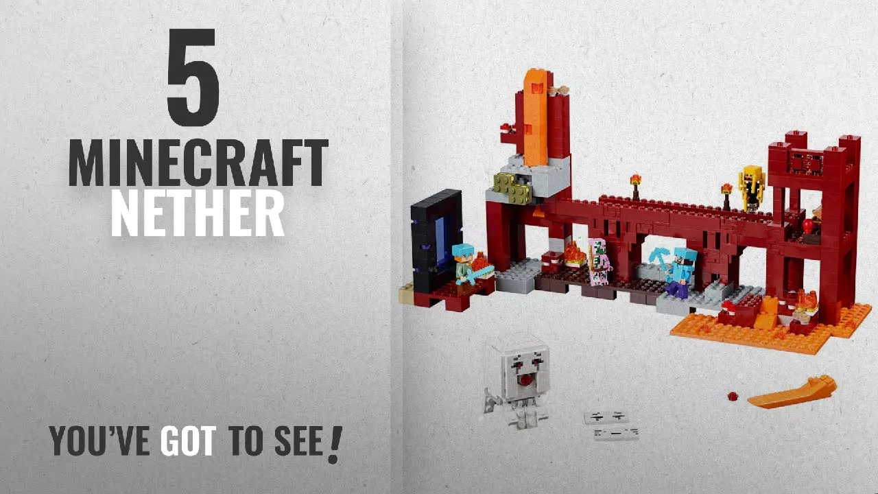A review of the LEGO Minecraft set 21122 The Nether Fortress, which contains Steve, Alex, Blaze, Zom. 