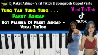 tutorial mudah not pianika dj paket ashiap viral tiktok dj spongebob ripped pants by dama