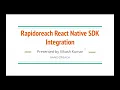 Rapidoreach React Native SDK Integration walkthrough