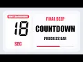 18 Second Countdown Timer Silent Final Beep White Background 4K