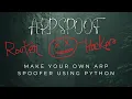 How to make a ARP poisoning script in python for educational purpose