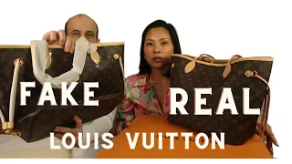 Fake vs Real LV How to spot a fake Louis Vuitton Neverfull bag