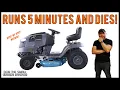 Almost New Lawn Tractor Runs Then Dies - Step By Step Repair