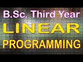 B Sc Third Year Linear Programming SIMPLEX METHOD Class - 1