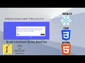 Build a Random Quote Machine FreeCodeCamp React App React Projects