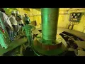 Turbine Shaft Hydro Power Plant Live Electricity Generation