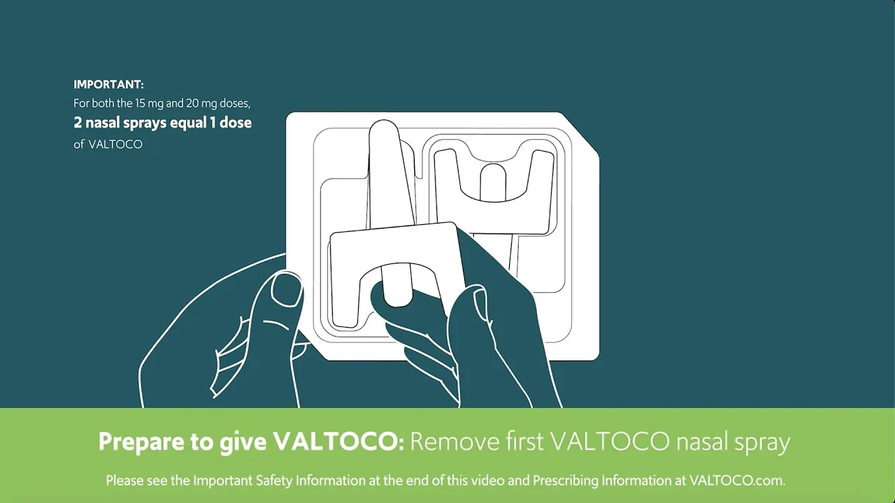 VALTOCO Instructions for Use: 15 mg and 20 mg Dose