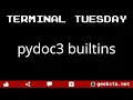 Access the Python documentation from the command line