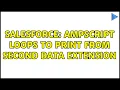 Salesforce Ampscript loops to print from second data extension