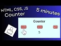 Counter app in JavaScript for Absolute Beginners 5 minutes