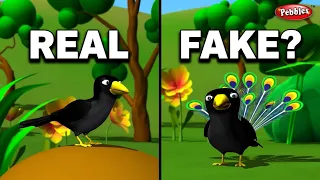 દાદી કથાઓ | Grandma Stories Gujarati & English I  The Crow Who Pretended  #pebblesgujaratiGrandma