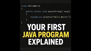 Java For Beginners Your First Program Explained Hello World Tutorial