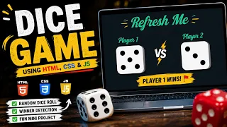 Build a Dice Game Using HTML CSS JavaScript Beginner JavaScript Project