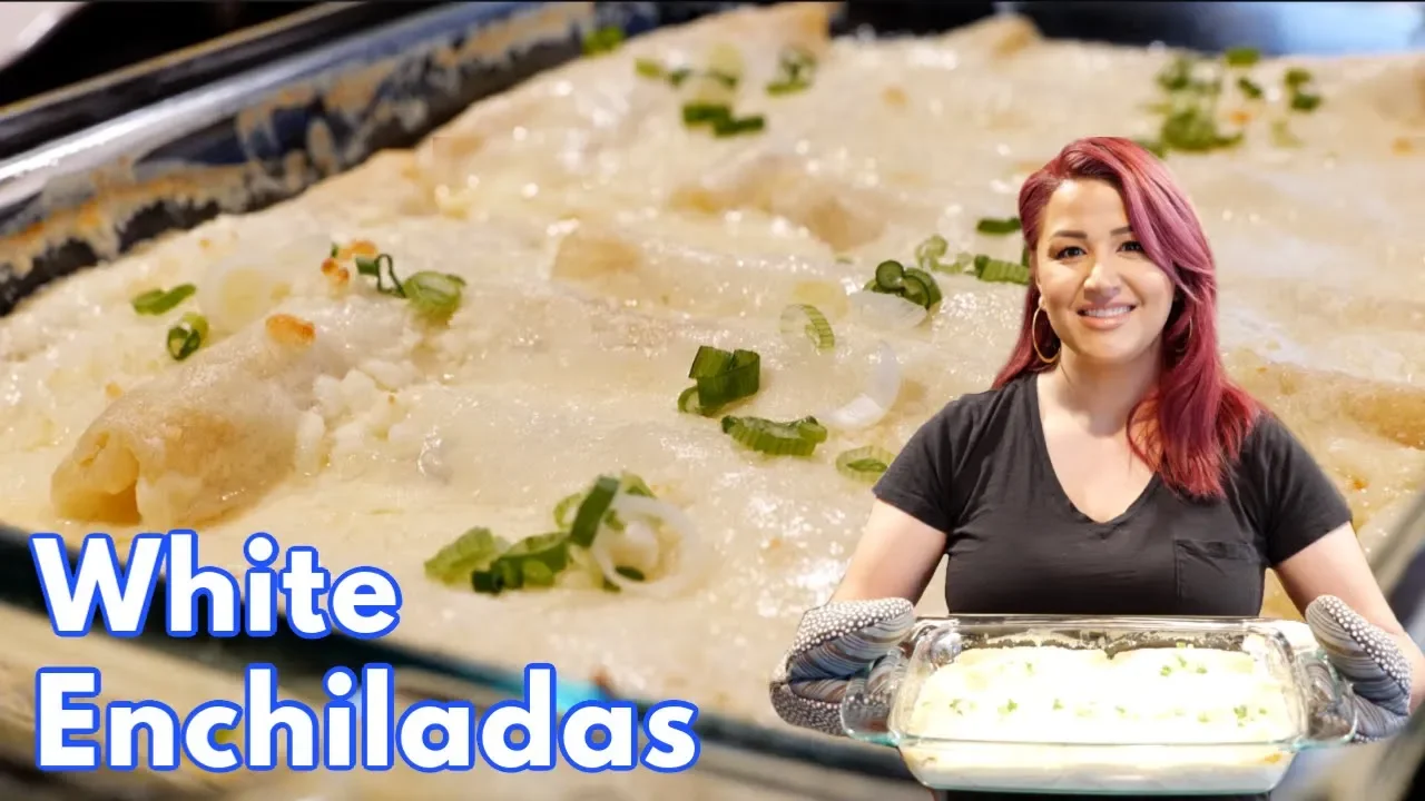 WHITE CHICKEN ENCHILADAS | Chicken Enchiladas With White Cream Sauce