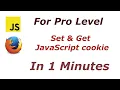 set and get cookie JavaScript in 1 minutes