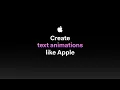 Create Text Animations Like Apple - After Effects Tutorial