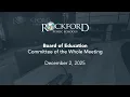 December 2 2025 School Board Meeting
