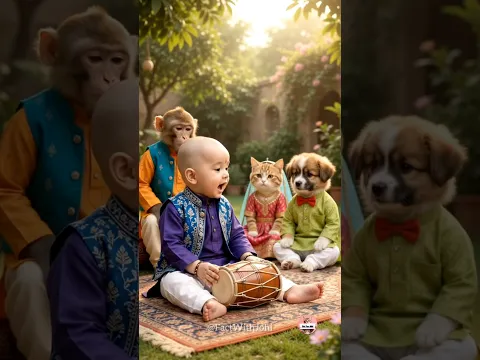 Monkey Video 🤣| Dudi Dudi Dam Dam 😆| #babylaughing #monkey #puppy #baby #viralshorts #2008
