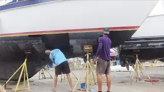 Enduring Extreme Heat while Working on the Boat