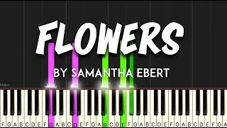 flowers by samantha ebert synthesia piano tutorial sheet music u0026 lyrics