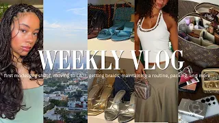 WEEKLY VLOG l modeling experience moving to la getting braids overwhelmed and more