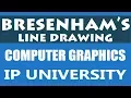 Bresenham s Line Drawing Algorithm Computer Graphics and Multimedia IPU CGMMT Unit 1 Sem 3