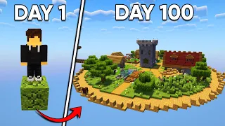 I Survived 100 Days on One Block in Hardcore Minecraft