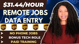 Data Entry Work From Home Jobs 2023 Entry Level Remote Jobs w UPS No Phone Paid Training