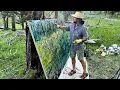 Huge Plein Air Painting 60x96 Montana Wildflowers Turner Vinson