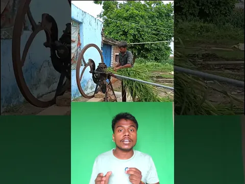 बनारस के किसान का गजब का देसी जुगाड़, ट्रैक्टर से चलती है चारा काटने की मशीन! 🚜🌾