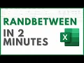 How to Make Random Numbers in Excel RANDBETWEEN