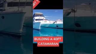 Building a 40foot Catamaran to live on. #boatbuilding #boat #boatbuilder #catamaran #diyboatbuild