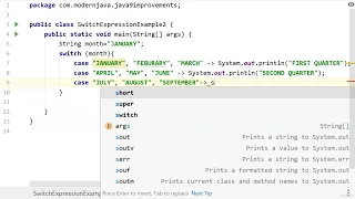 JAVA Advance Full Course - 117 Java12 Switch Expression with action in cases