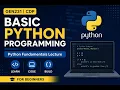basic python programming lecture Python programming