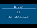 Geometry 2 2 Inductive and Deductive Reasoning