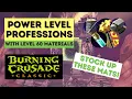 Speed level professions on burning crusade launch day using wow classic materials