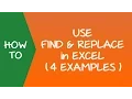 Using FIND and REPLACE in Excel 4 Awesome Examples