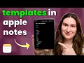 How to Use Templates in Apple Notes