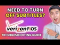 How to Turn off Subtitles on Fios TV 2025 Method