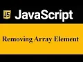 Removing Array Element in JavaScript Hindi