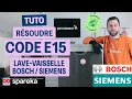How to resolve error code E15 on a BOSCH or SIEMENS dishwasher