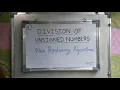 4 COD -Division of unsigned numbers using non restoring algorithm