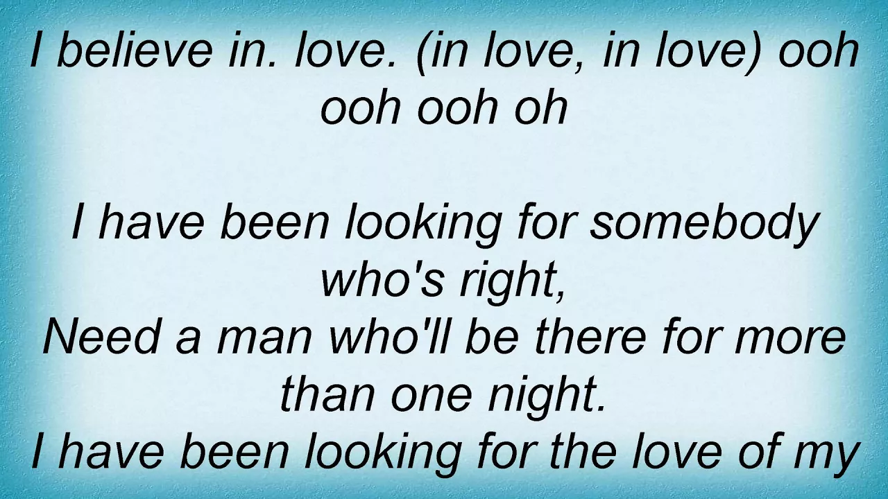 Shola Ama - Still Believe Lyrics